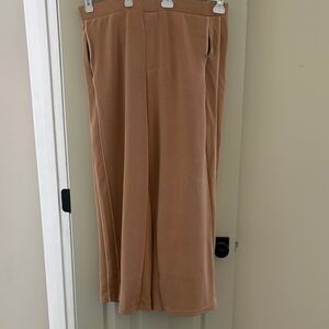 Wide Leg Tan Pants